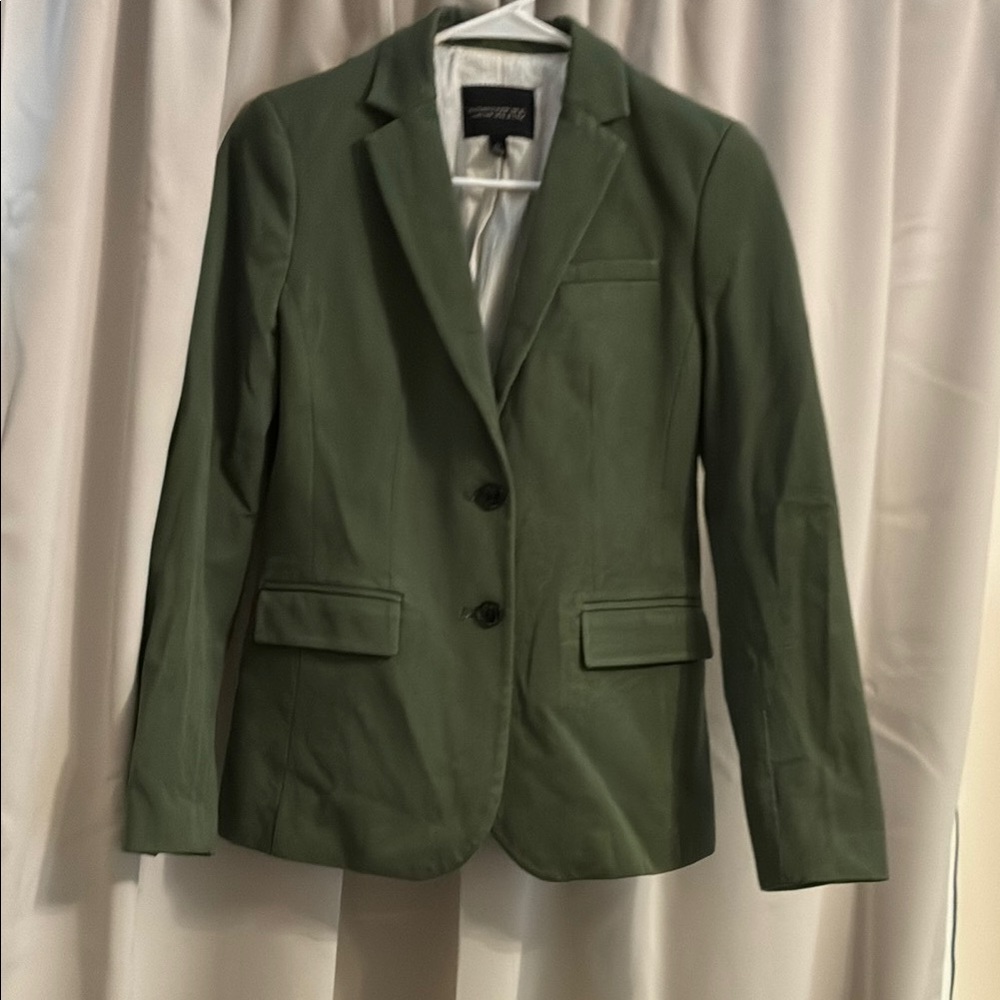 Banana Republic Green Blazer Tailored Fit Professional Style